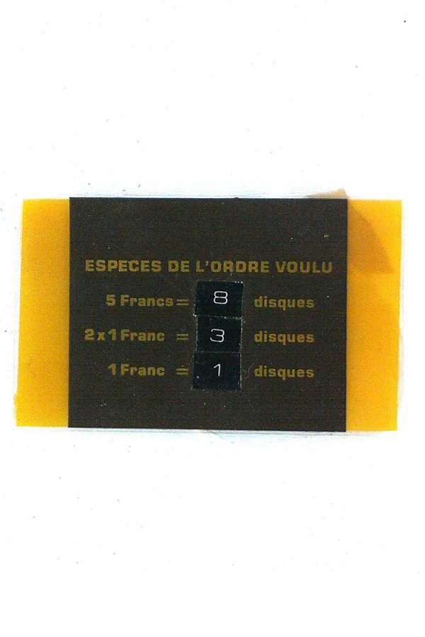 Étiquette de tarif